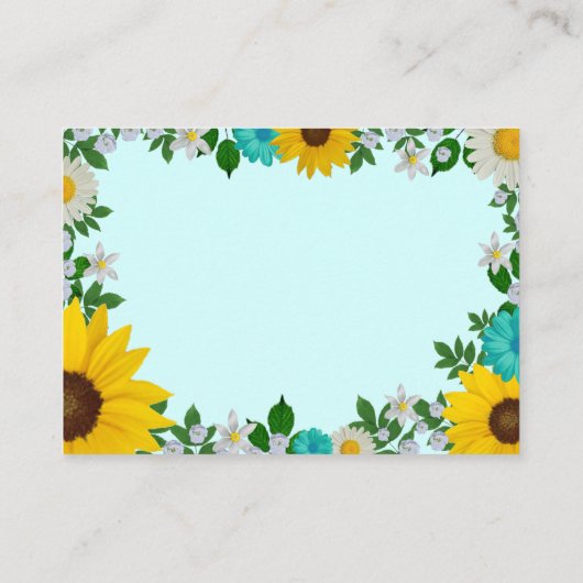 ひまわり素朴デイジーフローラ披露宴 エンクロージャーカード (裏面)