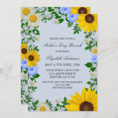 ひまわり素朴デイジーフローラ母の日 招待状 (正面/裏面)