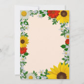 ひまわり素朴デイジーフローラ母の日 招待状 (裏面)
