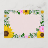 ひまわり素朴デイジーフローラ結婚披露宴 エンクロージャーカード (裏面)