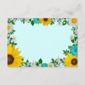 ひまわり素朴デイジーフローラ エンクロージャーカード (裏面)