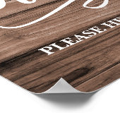 ひまわり素朴ドリンクブライダルシャワー標識 ポスター (角)