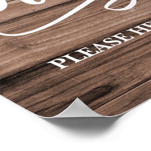 ひまわり素朴ドリンクブライダルシャワー標識 ポスター (角)