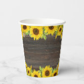 ひまわり素朴ハイランド牛の赤ちゃんシャワー 紙コップ (裏面)