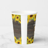 ひまわり素朴ハイランド牛の赤ちゃんシャワー 紙コップ (右)