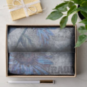 ひまわり素朴バタフライブルーエフエメラデクページ 薄葉紙 (ギフト)