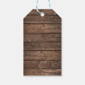 ひまわり素朴バラウッド結婚背景 ギフトタグ (裏面)