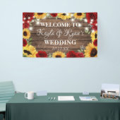 ひまわり素朴バラウッド結婚背景 横断幕 (トレードショー)