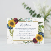 ひまわり素朴バラフローラ結婚披露宴 エンクロージャーカード (スタンド正面)