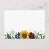 ひまわり素朴バラフローラ結婚披露宴 エンクロージャーカード (裏面)