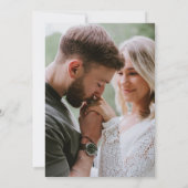 ひまわり素朴バラブルゴーニュ秋結婚写真 招待状 (裏面)