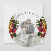 ひまわり素朴バラ写真結婚式の日付保存 (正面)