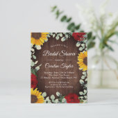 ひまわり素朴バラ緑のブライダルシャワー (スタンド正面)