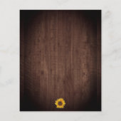 ひまわり素朴バラ緑のブライダルシャワー (裏面)