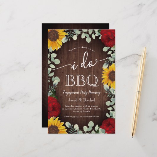 ひまわり素朴バラI do BBQ婚約 (正面/裏面インサイチュ)