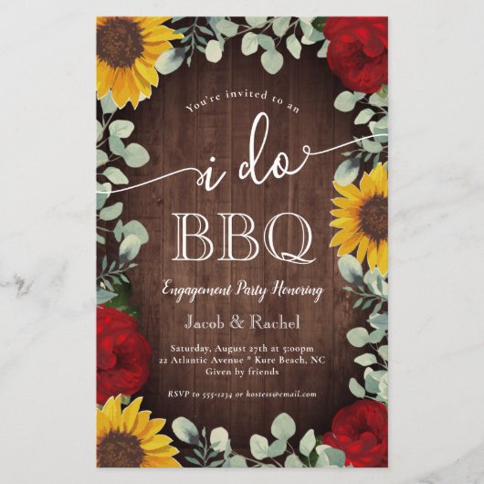 ひまわり素朴バラI do BBQ婚約 (正面)