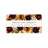 ひまわり素朴バーガンディフローラ住所 シール (正面)