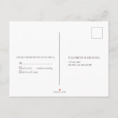 ひまわり素朴バーガンディーウッドフローラRSVPメニューなし インビテーションポストカード (裏面)