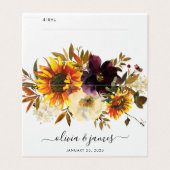 ひまわり素朴バーガンディ水カラー秋の結婚式 (外部フラット)