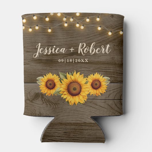ひまわり素朴バーンウッド結婚ズクーラーボックス 缶クーラー (裏面)