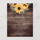 ひまわり素朴バーンウッド結婚ズ詳細 エンクロージャーカード (正面)