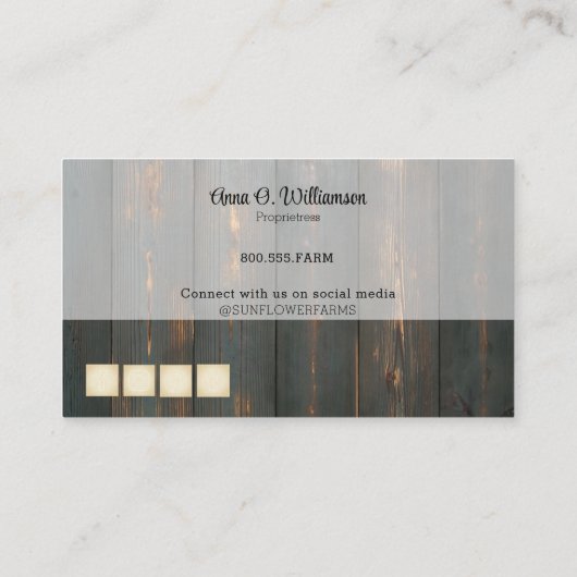 ひまわり素朴バーンウッド 名刺 (裏面)