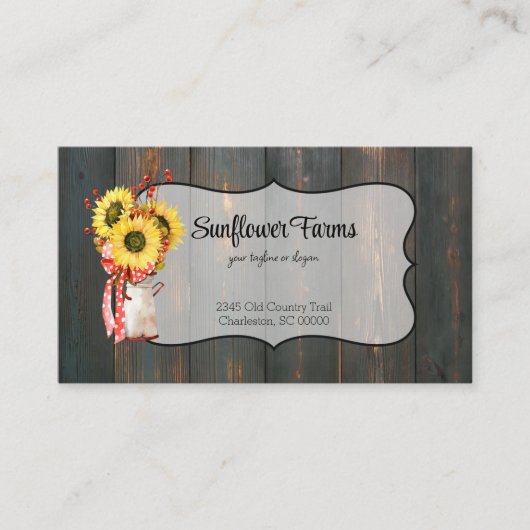 ひまわり素朴バーンウッド 名刺 (正面)
