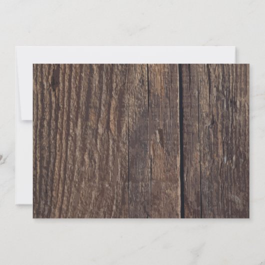 ひまわり素朴バーンドウッドウェディング日付を保存 セーブザデート (裏面)