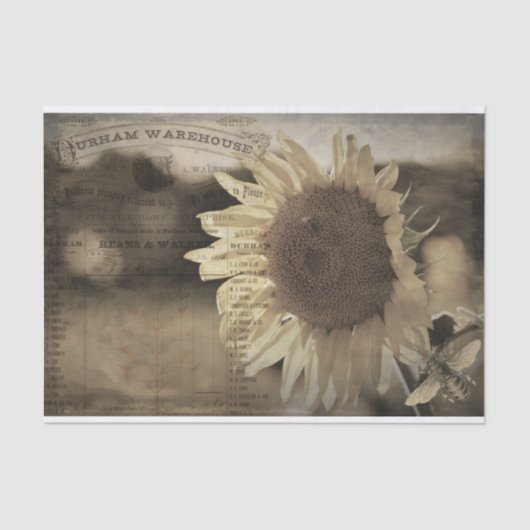 ひまわり素朴ビーファームエフェメラデクページ 薄葉紙 (正面)