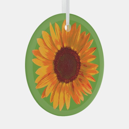 ひまわり素朴ファームハウスチャームサンキャッチャー ガラスオーナメント (正面右)