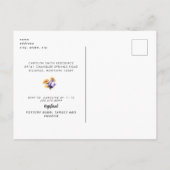 ひまわり素朴フォトブライダルシャワー招待 ポストカード (裏面)