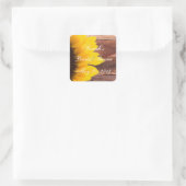 ひまわり素朴フォトブライダルシャワー スクエアシール (バッグ)