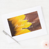 ひまわり素朴フォトブライダルシャワー 長方形シール (封筒)