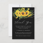 ひまわり素朴フォト悔やみや弔慰葬儀記念 サンキューカード (正面)