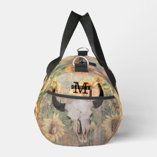 ひまわり素朴フラワーブルカウカウシオンウェスタンスカルモノグラム ダッフルバッグ (右)