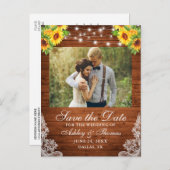 ひまわり素朴フローラウッドライトレース写真 案内ポストカード (正面/裏面)