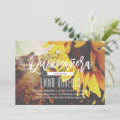 ひまわり素朴フローラキンセアニェラ15誕生日 招待状 (スタンド正面)