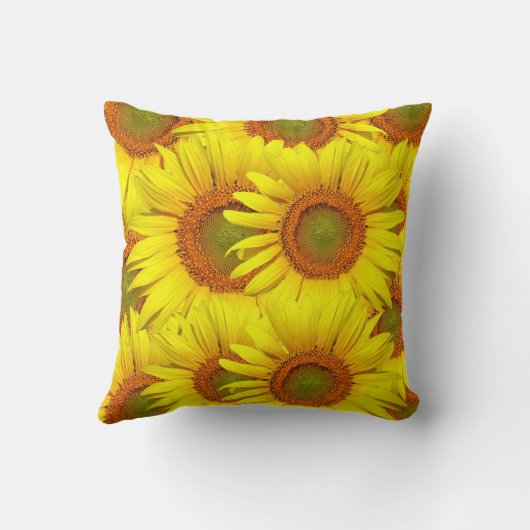 ひまわり素朴フローラサマーイエローウェディング クッション (裏面)