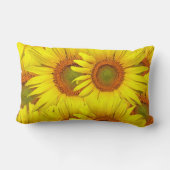 ひまわり素朴フローラサマーイエローウェディング ランバークッション (裏面)