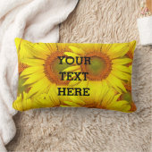 ひまわり素朴フローラサマーイエローウェディング ランバークッション (ブランケット)