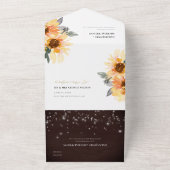 ひまわり素朴フローラストリングラ結婚イト オールインワン招待状 (外側)