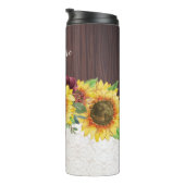 ひまわり素朴フローラパーソナライズされた名 タンブラー (回転右)