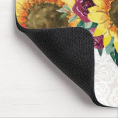 ひまわり素朴フローラパーソナライズされた名 マウスパッド (コーナー)