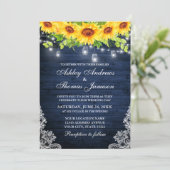 ひまわり素朴フローラブルーウッドジャイルライトレース 招待状 (スタンド正面)