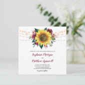 ひまわり素朴フローララ結婚イト 招待状 (スタンド正面)