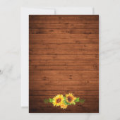 ひまわり素朴フローラレースウッドライト 招待状 (裏面)