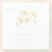 ひまわり素朴フローラ保存日 ガラスコースター (裏面)