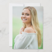 ひまわり素朴フローラ写真卒業パーティー 招待状 (裏面)