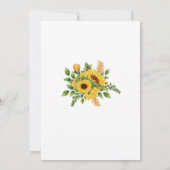 ひまわり素朴フローラ幾何結婚の 招待状 (裏面)