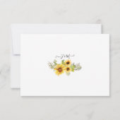 ひまわり素朴フローラ水彩リースRSVP 出欠カード (裏面)